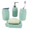 Home Basics 4 Piece Dolomite Mason Jar Bath Set, Mint BA41564 - alternate 1